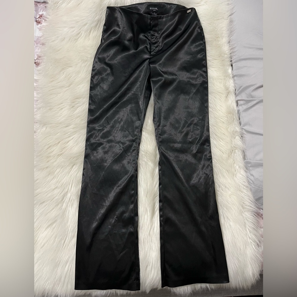 Vintage GUESS Black Satin flare pants